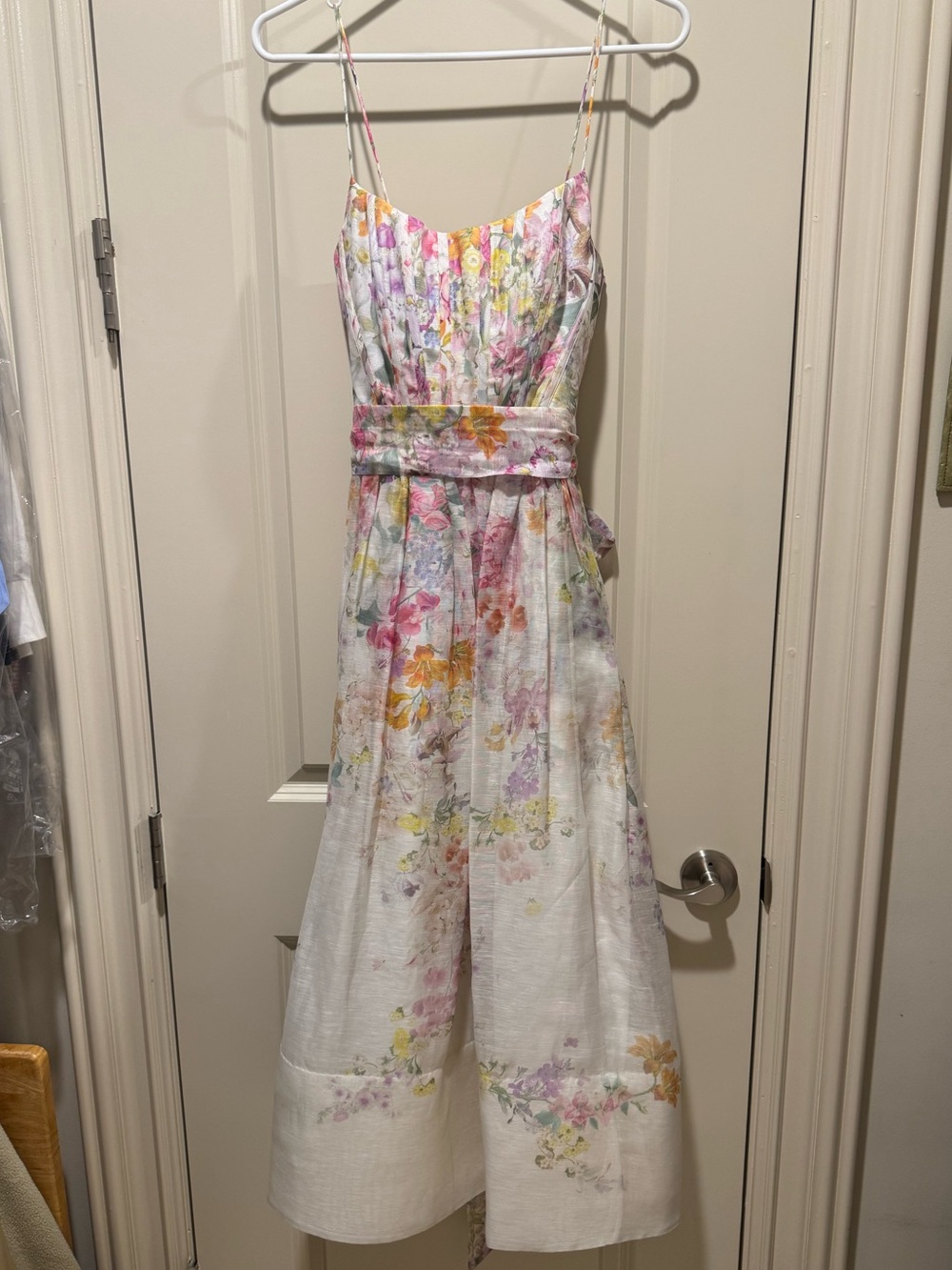 Zimmermann Pastel Floral Midi Dress - Picture 2 of 10